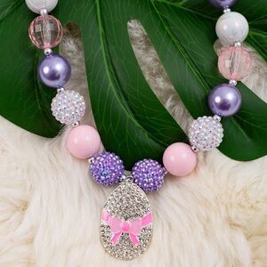 Pink and Purple Beaded Necklace